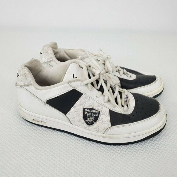 Vintage 90s NFL Raiders Reebok Sneakers Womens 5.5 - Picture 1 of 10